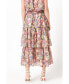 ფოტო #2 პროდუქტის Women's Floral Tiered Maxi Skirt