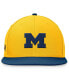 Фото #3 товара Men's Maize/Navy Michigan Wolverines Rally Two-Tone Fitted Hat