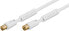 Goobay Antenna Cable with Ferrite (80 dB) - Double Shielded - 1.5 m - Coaxial - Coaxial - White