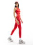 Stradivarius sport seamless legging in red co-ord