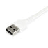 StarTech.com 2m USB A to USB C Charging Cable - Durable Fast Charge & Sync USB 2.0 to USB Type C Data Cord - Rugged TPE Jacket Aramid Fiber M/M 3A White - Samsung S10 - iPad Pro - Pixel - 2 m - USB A - USB C - USB 2.0 - 480 Mbit/s - White