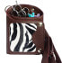 Friseur-Werkzeugtasche Zebra braun