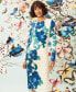 Фото #3 товара Women's Floral Long-Sleeve Midi Dress