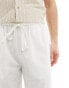 COLLUSION beach linen trouser in white