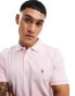 Фото #1 товара Polo Ralph Lauren icon logo pima cotton polo custom fit in pink