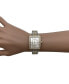 Rose Gold Square and Rhinestones Metal Band Women Watch