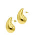 ფოტო #2 პროდუქტის Tarnish Resistant 14K Gold-Plated Teardrop Sculptural Stud Earrings