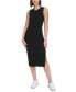 ფოტო #1 პროდუქტის Women's Ribbed Sleeveless Midi Dress