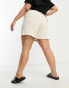 Фото #4 товара ASOS DESIGN Curve dad short with linen in stone