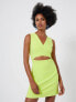 Фото #2 товара French Connection Whisper V Neck Cut Out Dress Sharp Green 4