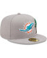ფოტო #4 პროდუქტის Men's Gray Miami Dolphins City Describe 59Fifty Fitted Hat