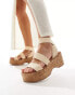 Фото #4 товара ASOS DESIGN Tangle elasticated chunky wedges in natural