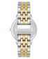 Фото #2 товара Women's Quartz Two-Tone Alloy Link Bracelet Watch, 34mm