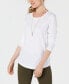 Style & Co Women's Long-Sleeve Crewneck Knit Top Bright White XXL