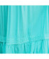 ფოტო #1 პროდუქტის Women's Turquoise Plunging Sleeveless Maxi Beach Dress