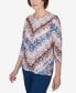 Classic Python Chevron Crew Neck Top