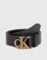 Фото #2 товара Calvin Klein Jeans Leather Logo Belt in Bitter Brown