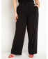 ფოტო #2 პროდუქტის Plus Size Straight Leg Doublecloth Pant