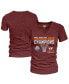 ფოტო #1 პროდუქტის Women's Maroon Virginia Tech Hokies 2022 ACC Men's Basketball Conference Tournament Champions V-Neck T-shirt