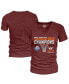 Фото #1 товара Women's Maroon Virginia Tech Hokies 2022 ACC Men's Basketball Conference Tournament Champions V-Neck T-shirt