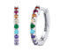 Daymen Silver Hoop Earrings with Brilliance Zirconia DCC20480EC