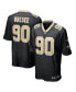 Фото #1 товара Men's Bryan Bresee Black New Orleans Saints 2023 NFL Draft First Round Pick Game Jersey