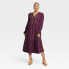 Фото #1 товара Women's Long Sleeve Embroidered A-Line Dress - Knox Rose