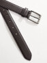 River Island premium belt in dark brown