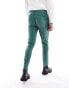 ASOS DESIGN skinny suit trouser in green crosshatch