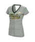 ფოტო #2 პროდუქტის Women's Green Oakland Athletics Halftime Back Wrap Top V-Neck T-shirt