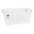 Laundry Basket Tontarelli 8065405/112 35 L White Rectangular 58 x 38 x 26 cm (6 Units)