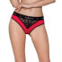 Höschen mit breitem Gummiband und Spitze PANTIES PS001 red/black - Passion L (46) L (46) - фото #1