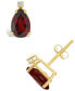 ფოტო #2 პროდუქტის Garnet (2-3/8 ct. t.w.) and Diamond Accent Stud Earrings in 14K Yellow Gold or 14K White Gold