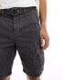 Superdry Heavy cargo shorts in washed grey