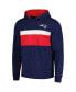 Фото #2 товара Men's Navy New England Patriots Morgan Long Sleeve Hoodie T-shirt