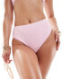 In The Style exclusive high leg bikini bottoms co-ord in baby pink