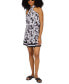 Women's Printed Twist-Neck Short Halter Dress