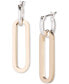 ფოტო #1 პროდუქტის Two-Tone Link Charm Hoop Earrings