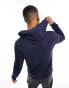 ASOS DESIGN zip through hoodie in navy