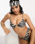 Фото #1 товара South Beach mix & match underwire bikini top in zebra print