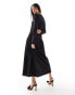 Фото #6 товара Nobody's Child Gracie long sleeve midi dress in black