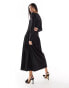 Фото #3 товара Nobody's Child Gracie long sleeve midi dress in black