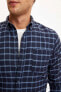 Фото #2 товара Рубашка мужская defacto Модель Erkek Цвета Голубой Цвет Фасона Модерн Fit