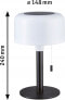 Фото #4 товара Lampa stołowa Paulmann Lampka stołowa solarna BARTJA LED 3-STEP DIM USB-C 1.6W 160lm 2700K IP44 czarny / tworzywo sztuczne