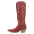 Фото #3 товара Dingo Bandelera Embroidered Snip Toe Cowboy Womens Burgundy Casual Boots DI200-