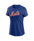 Women's Francisco Lindor Royal New York Mets Name and Number T-shirt