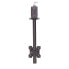 Lindy Single Display Short Bracket w/ Pole & Desk Clamp - Screws - 8 kg - 43.2 cm (17") - 71.1 cm (28") - 100 x 100 mm - Black