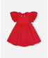 ფოტო #1 პროდუქტის Girl Dress With Bubble Sleeves True Red - Child