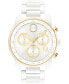 ფოტო #1 პროდუქტის Men's Bold Verso Swiss Quartz Chrono White Ceramic Watch 44mm