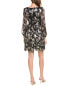 Taylor Grey & Black Leopard Print Dress Women's